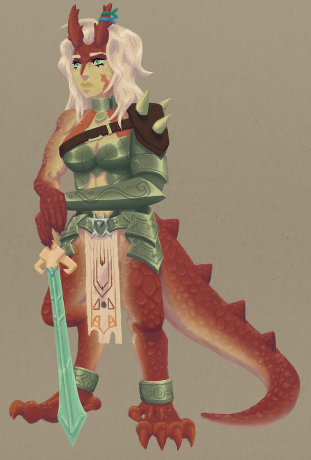 Fullbody, shaded + armour render Fullbody, shaded + armour render