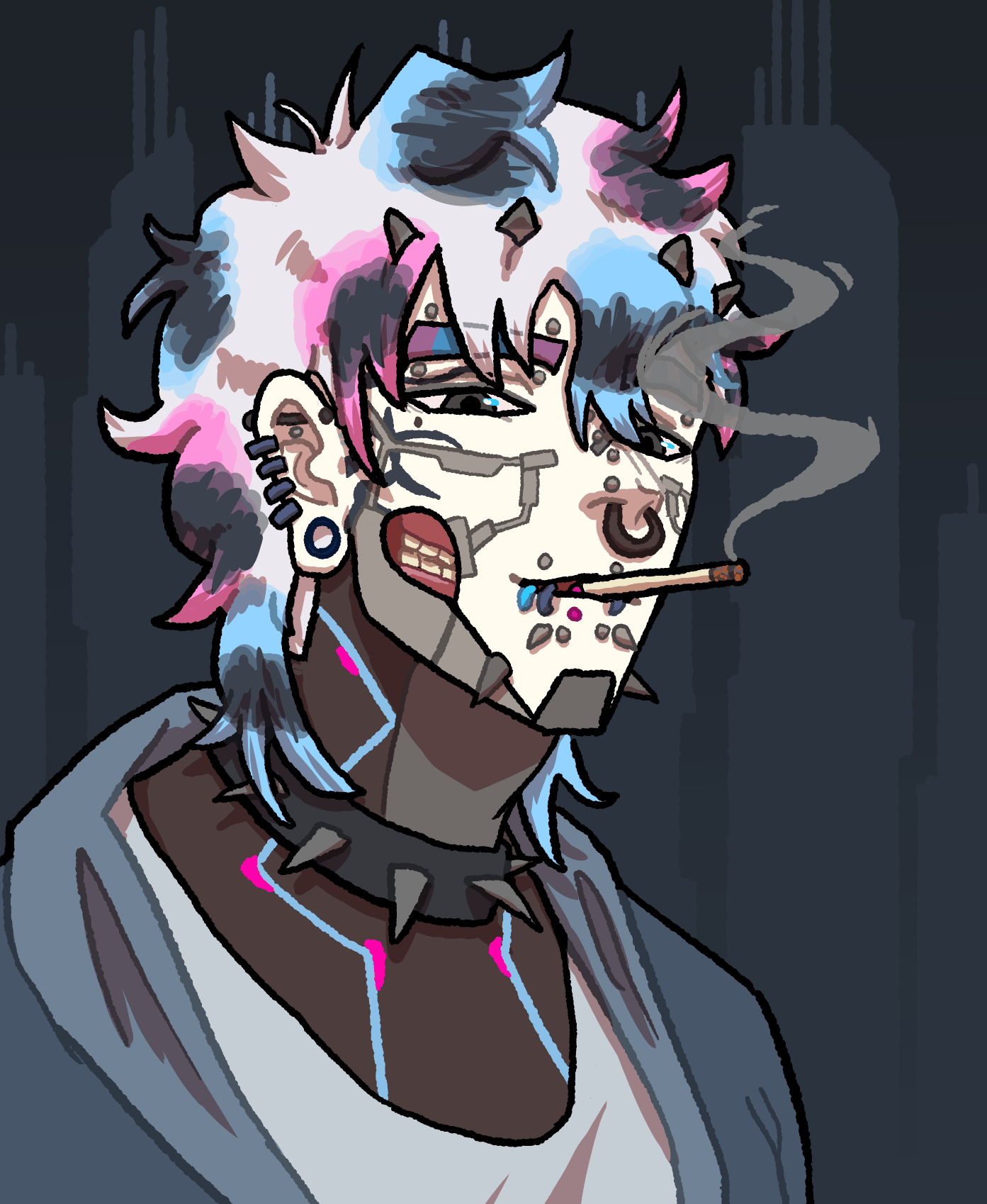 Bust, animated (loop), shaded Bust, animated (loop), shaded